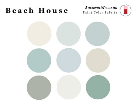 Beach House Sherwin Williams Paint Palette Home Color Palette - Etsy | Sherwin williams paint ...