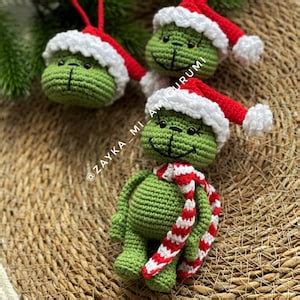 Crochet PATTERN PDF Amigurumi the Christmas Grinch Thief / Crochet Pattern Grinch Mini Baby - Etsy