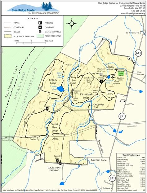 Blue Ridge Center for Environmental Stewardship - Trail Map. This is a ...