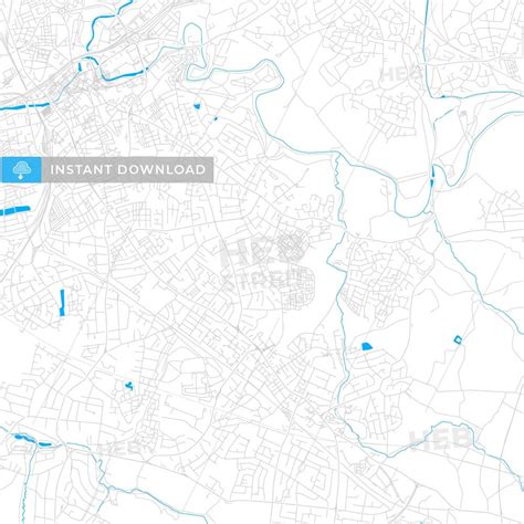 Stockport, England bright two-toned vector map - HEBSTREITS Sketches ...