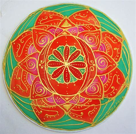 chakra mandala sacral chakra art meditation by HeavenOnEarthSilks