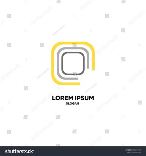 Round Square Abstract Logo Logo Design Stock Vector (Royalty Free ...