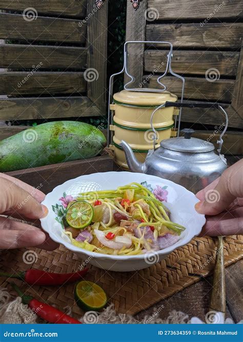 Kerabu Mangga or Spicy Mango Salad, Local Appetizer Popular in Asia Stock Image - Image of ...