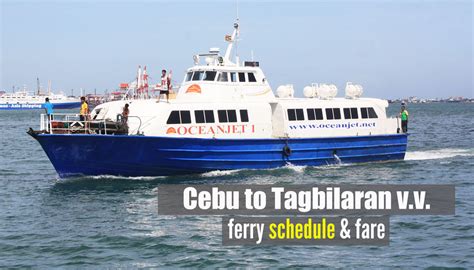 2024 Cebu to Bohol Ferry Schedule and Fare - Buses and Ferries