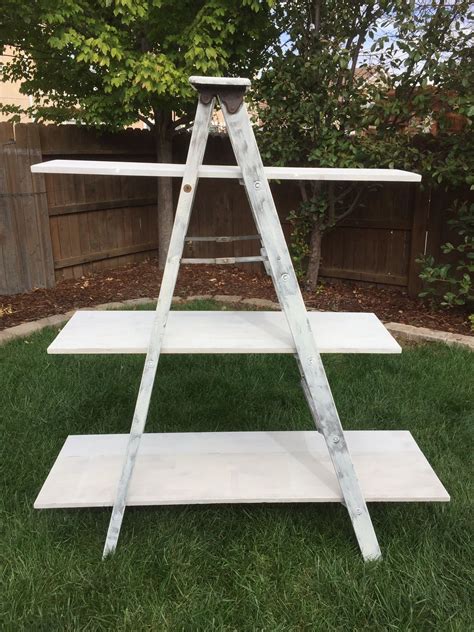 White Washed Ladder Shelf – HOMYSTYLE