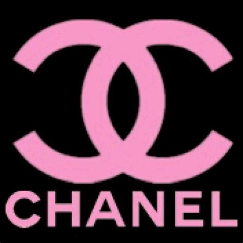 Pink Chanel Logo on Black Background