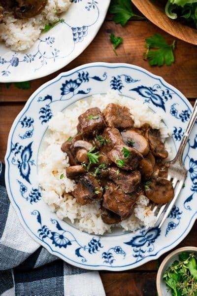 Southern Beef Tips and Rice - The Seasoned Mom