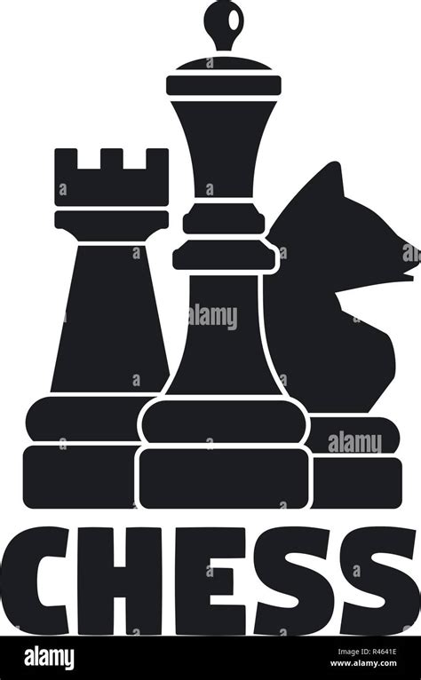 Logic chess game logo. Simple illustration of logic chess game vector ...