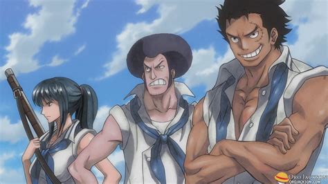 The legendary Marines in their youth, Garp, Sengoku and Tsuru! Anime One Piece, One Piece Comic ...