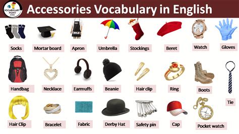 Accessories Vocabulary in English - Vocabulary Point