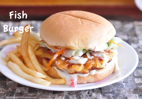 Fish Burger with Home Made Tartar Sauce - Recipes 'R' Simple