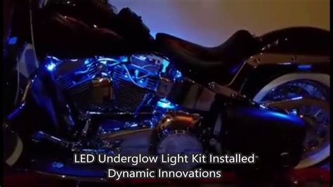 LED Underglow Light Effects Kit on Motorcycle Honda Shadow - YouTube