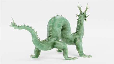 3D Chinese Dragon Jade Statue Model - TurboSquid 1996165