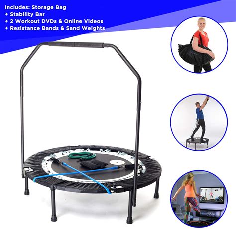 Maximus PRO Folding Rebounder Indoor Exercise Mini Trampoline