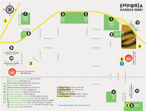 2020 PDGA Junior Worlds - Map of Emporia, Kansas | Professional Disc ...