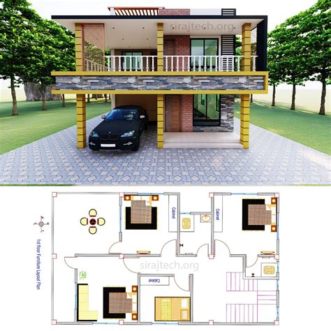 Duplex house plan 3d Archives - SIRAJ TECH