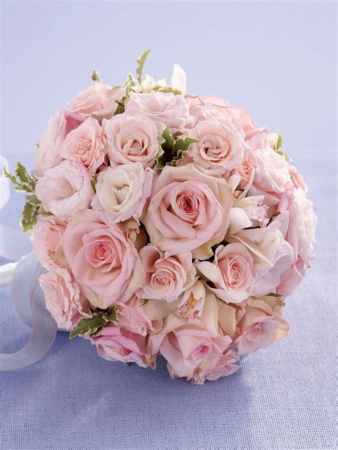 Soft Pink Rose & Orchid Bridal Bouquet - Interflora | Orchid bridal bouquets, Rose bridal ...