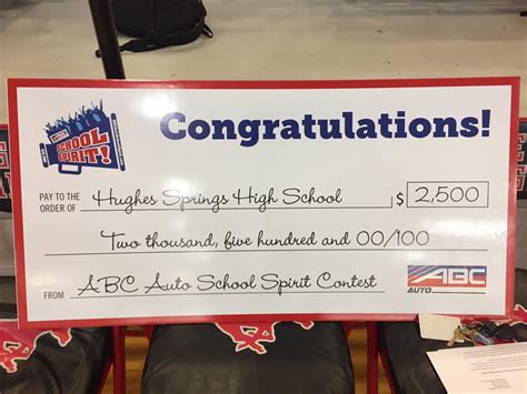 Hughes Springs ISD on Twitter: "@ABCAutoPartsLtd THANKS for the $2,500!!! Our MUSTANGS ...