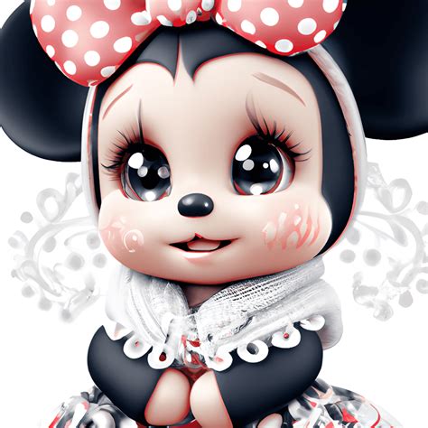 Cute Baby Minnie Mouse Nursery Art · Creative Fabrica