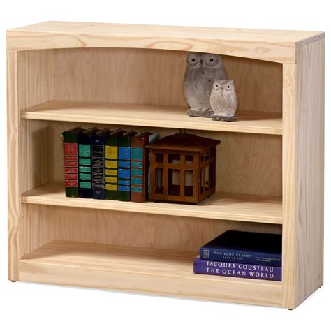 Archbold Furniture Pine Bookcases Solid Pine Bookcase with 2 Open ...