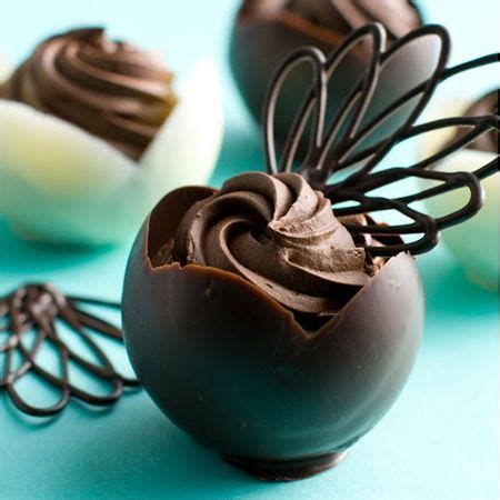 You can fill the chocolate cups with treats or whip up a delectable chocolate mousse with white ...