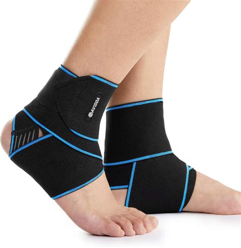 Buy AVIDDA Ankle Supports 2 Pack - Adjustable Ankle Brace Compression Ankle Wrap Strap for ...