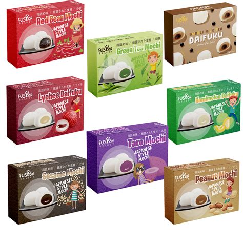 Buy Japanese Mochi 8 Variety Pack: Boba Milk Tea, Taro, Sesame ...