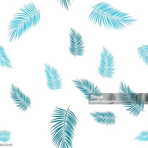 Palm Leaf Vector Background Seamless Pattern Illustration Eps10 Stock Illustration - Download ...