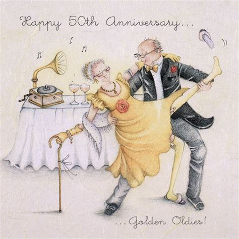 50th Wedding Anniversary Card ‘Happy 50th Anniversary Golden Oldies ...