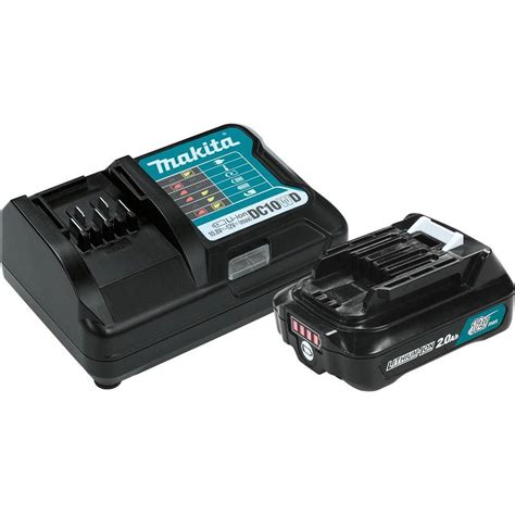 Makita 12V max CXT Lithium-Ion Compact Battery Pack 2.0Ah and Charger ...