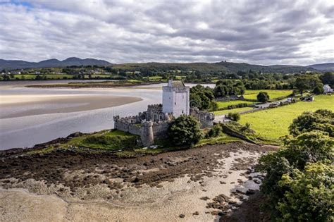 Aerial View of Castle Dow and Sheephaven Bay in Creeslough - County Donegal, Ireland Stock Photo ...