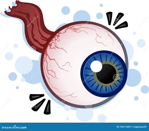 Creepy Floating Eyeball Cartoon Illustration Stock Vector - Illustration of spooky, round: 74311693