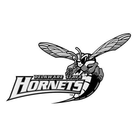 Delaware State Hornets Logo Black and White – Brands Logos