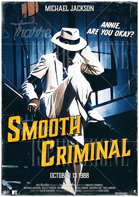 Michael Jackson SMOOTH CRIMINAL Original Poster Art Print | Etsy