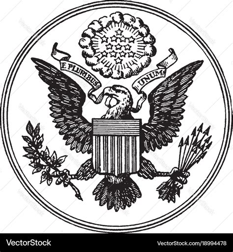 Great seal of the united states vintage Royalty Free Vector