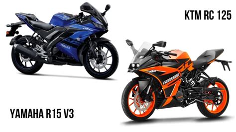 KTM RC 125 VS Yamaha YZF-R15 V3.0: Specs Comparison