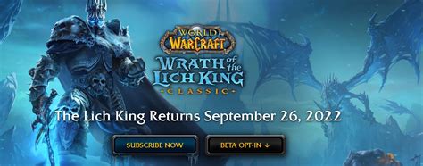 WotLK Classic Releases On Sept 26, 2022 - Warcraft Tavern