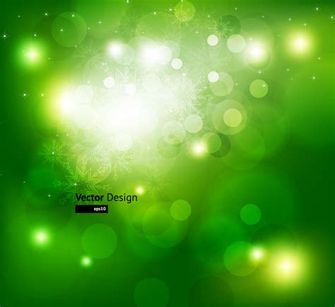 Bright Green Snowflake Background Vector Download