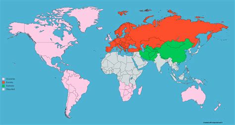 Map of George Orwell’s 1984 using today’s borders. [[MORE ...