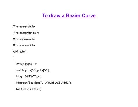 SOLUTION: Bezier curve - Studypool