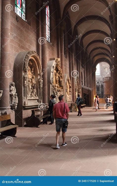 Interior of Worms Cathedral in Worms, Germany. Editorial Image - Image of built, finished: 245177520