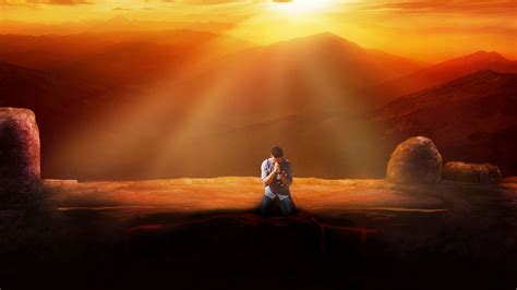 Wallpaper man, prayer, faith, sunset hd, picture, image