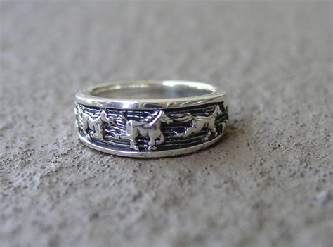 Horse Ring Equestrian Jewelry Horse Lover Gift Sterling Silver Horse Ring Stacking Ring Mustang ...