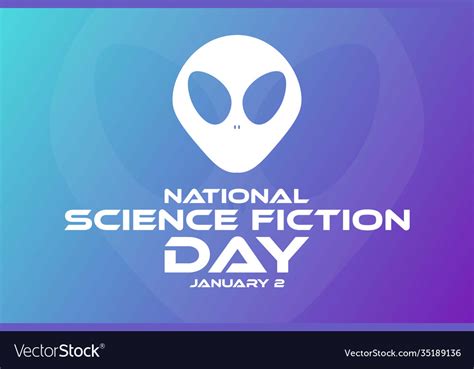 National science fiction day january 2 holiday Vector Image