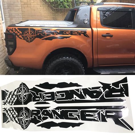 tire print compass adventure off road vinyl graphics decals car stickers for Ford Ranger and ...