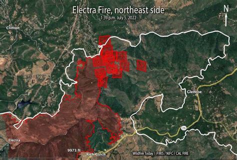 Electra Fire map, northeast side, 1:39 p.m. MDT July 6, 2022 - Wildfire ...