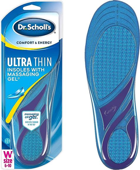 Amazon.com: Dr. Scholl's ULTRA THIN Insoles // Massaging Gel Insoles 30 ...