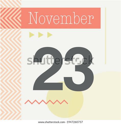 Minimalist Calendar Warm Tones November 23rd Stock Vector (Royalty Free) 1947260737 | Shutterstock