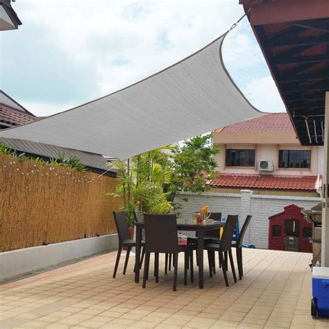 Rectangle 3m X 4m Clara Sun Shade Sail White Waterproof Canopy Patio ...