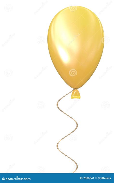 Yellow Balloon W White Background Stock Image - Image: 7806341